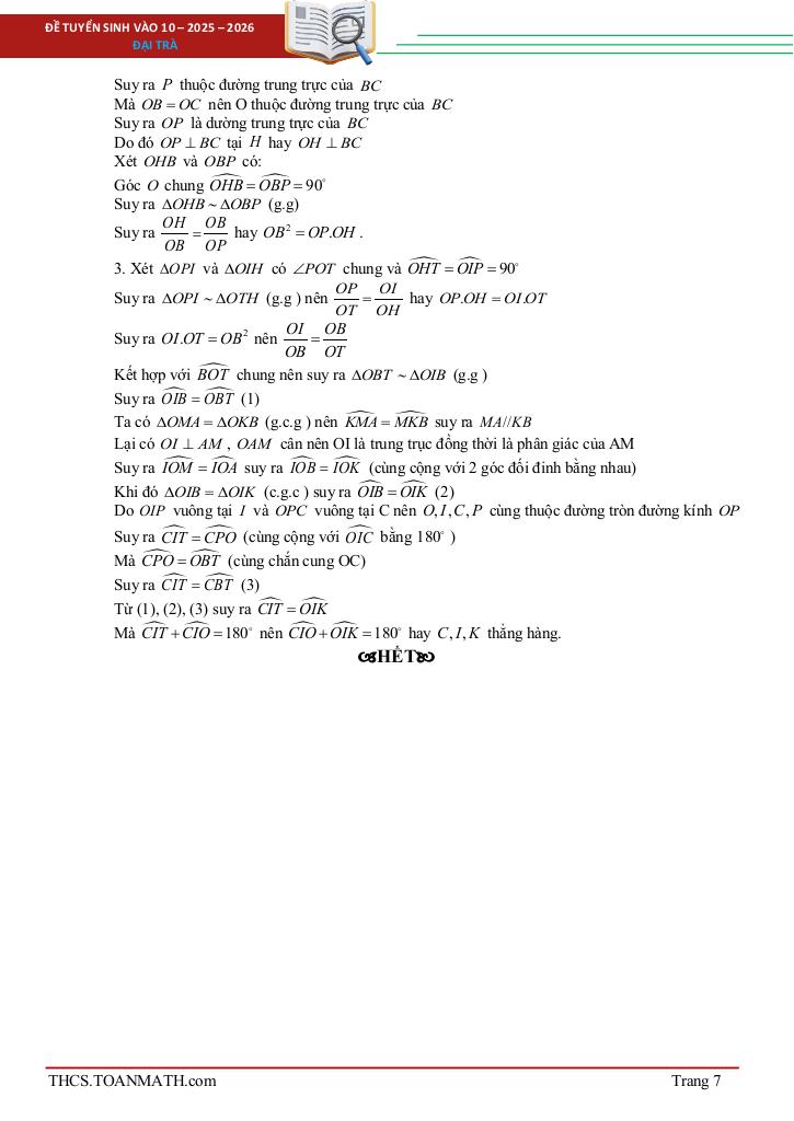 đề tuyển sinh lớp 10 môn toán năm 2025 – 2026 sở gd&đt lạng sơn 6