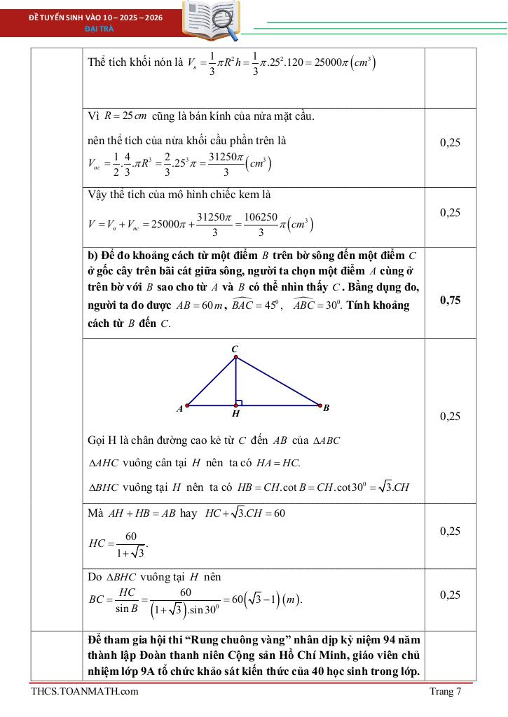 đề tuyển sinh lớp 10 môn toán năm 2025 – 2026 sở gd&đt quảng bình 6