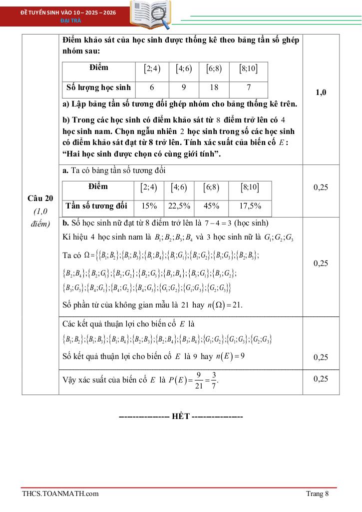 đề tuyển sinh lớp 10 môn toán năm 2025 – 2026 sở gd&đt quảng bình 7