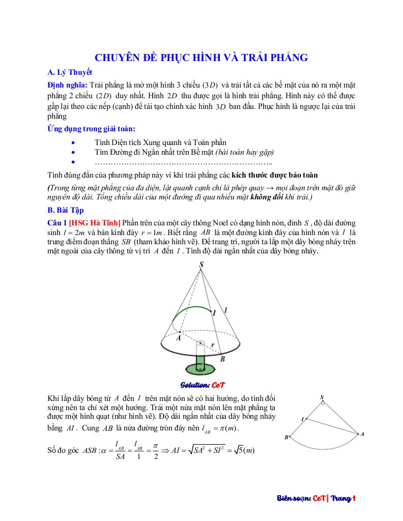 giải bài toán hình học không gian bằng phương pháp phục hình và trải phẳng 0