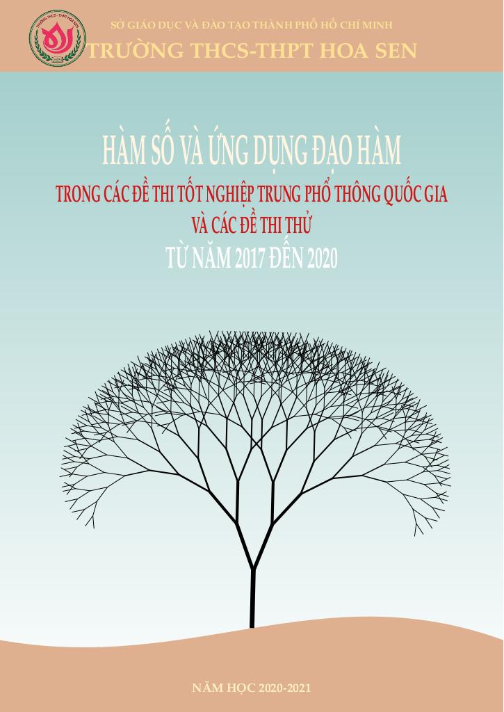 hàm số và ứng dụng đạo hàm trong đề thi thpt môn toán (2017 – 2020) 0