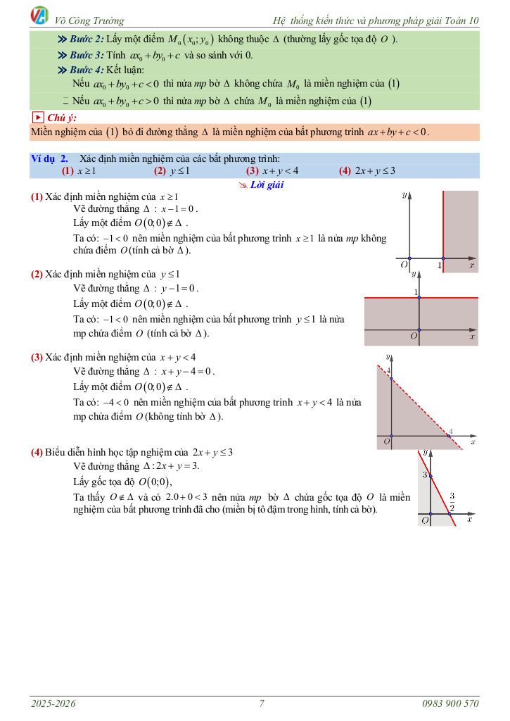 hệ thống kiến thức và phương pháp giải toán 10 – võ công trường 9