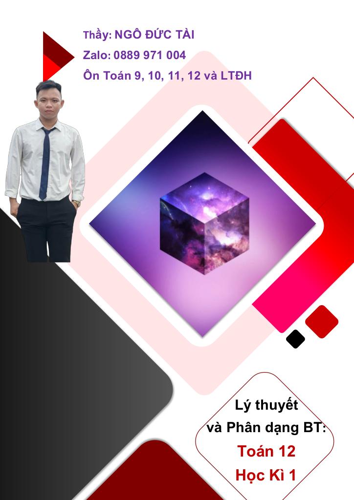 lý thuyết và phân dạng bài tập toán 12 học kì 1 – ngô đức tài - hình 1