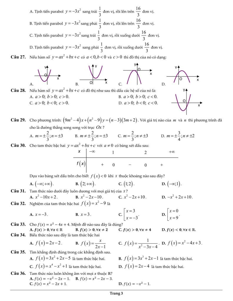 ôn tập cuối học kì 1 toán 10 năm 2025 – 2026 trường thpt cầu giấy – hà nội 2