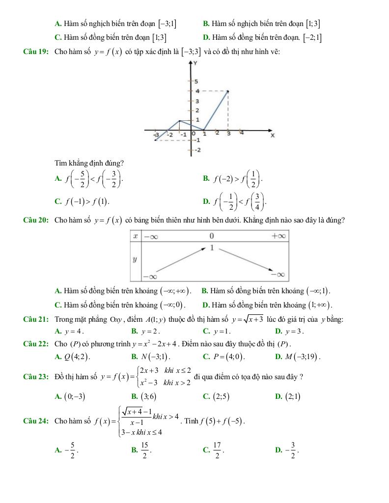 ôn tập cuối học kì 1 toán 10 năm 2025 – 2026 trường thpt trần phú – hà nội 2