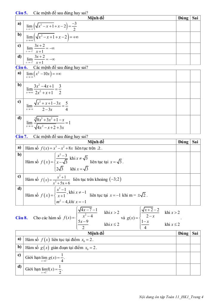ôn tập cuối học kì 1 toán 11 năm 2025 – 2026 trường thpt trần phú – hà nội 3