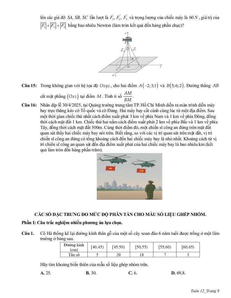 ôn tập cuối học kì 1 toán 12 năm 2025 – 2026 trường thpt trần phú – hà nội 8