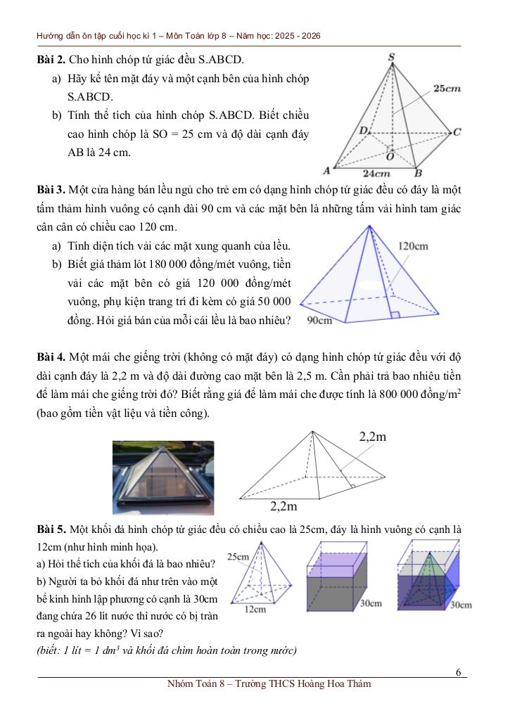 ôn tập cuối học kì 1 toán 8 năm 2025 – 2026 trường thcs hoàng hoa thám – tp hcm 5