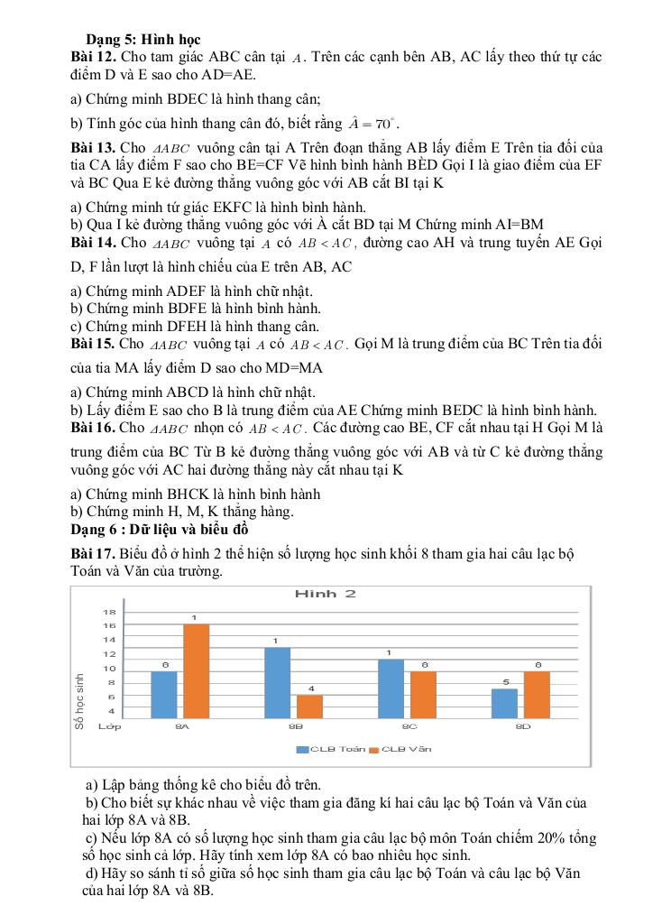 ôn tập cuối học kì 1 toán 8 năm 2025 – 2026 trường thcs lê quý đôn – phú thọ 2
