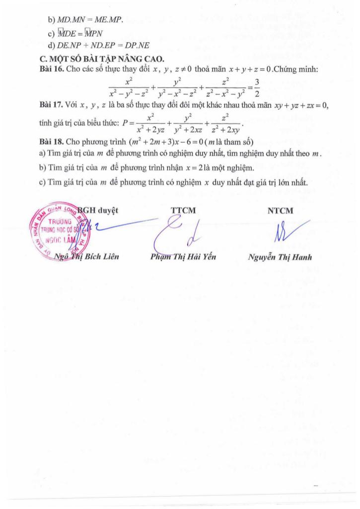 ôn tập cuối kì 2 toán 8 năm 2024 – 2025 trường thcs ngọc lâm – hà nội 5