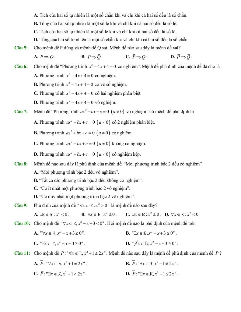ôn tập giữa học kì 1 toán 10 năm 2025 – 2026 trường thpt trần phú – hà nội 1
