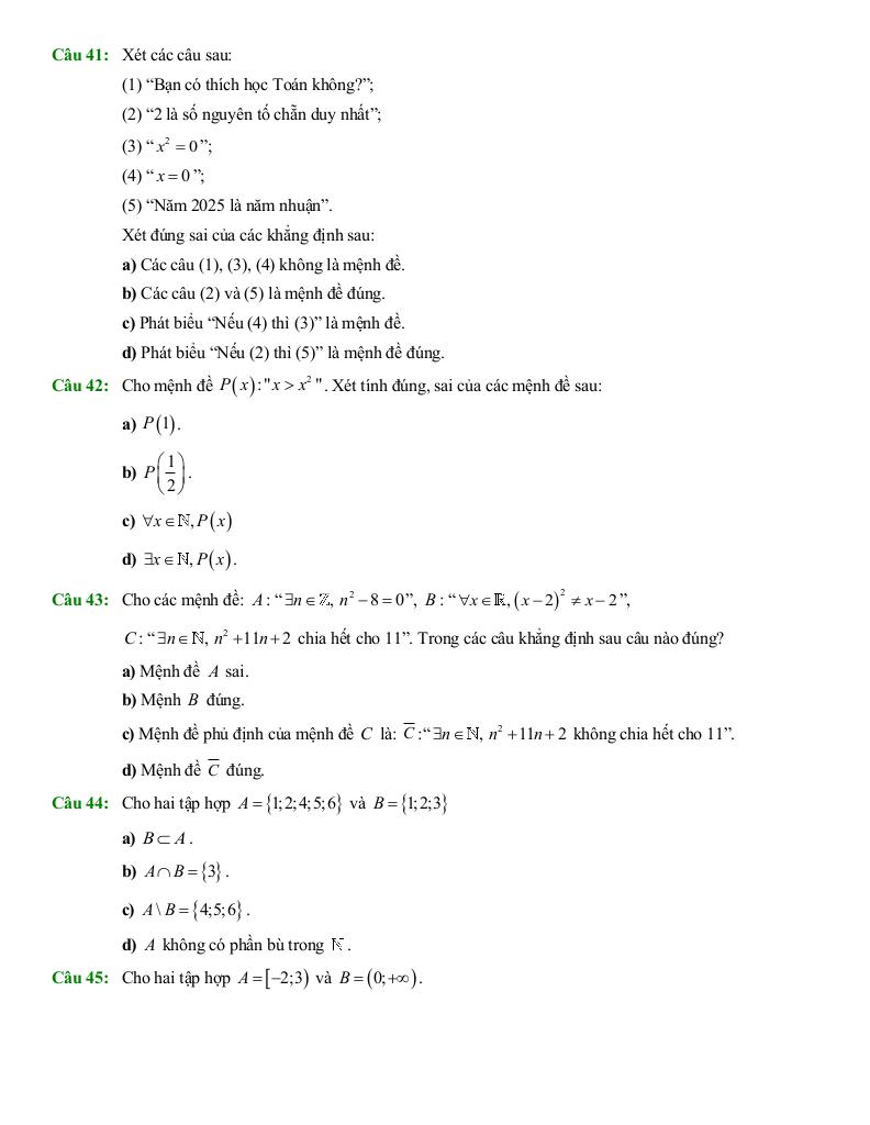 ôn tập giữa học kì 1 toán 10 năm 2025 – 2026 trường thpt trần phú – hà nội 5