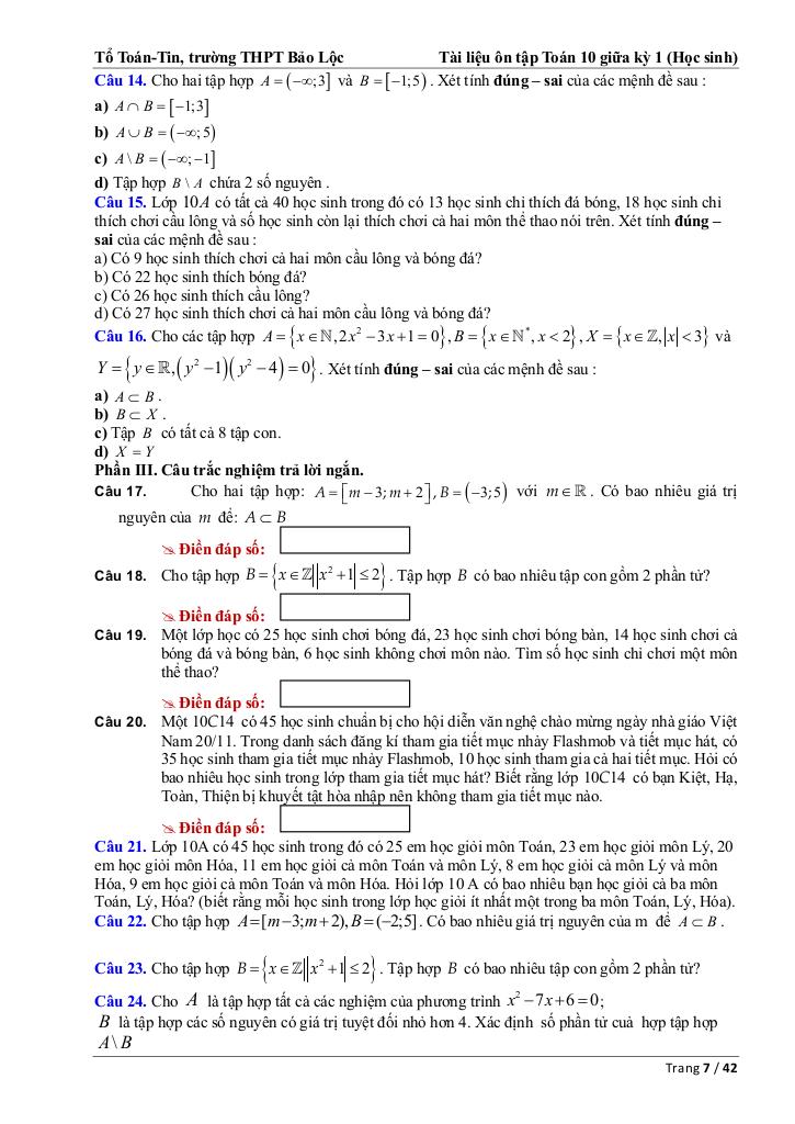 ôn tập toán 10 giữa kỳ 1 năm 2025 – 2026 trường thpt bảo lộc – lâm đồng 6