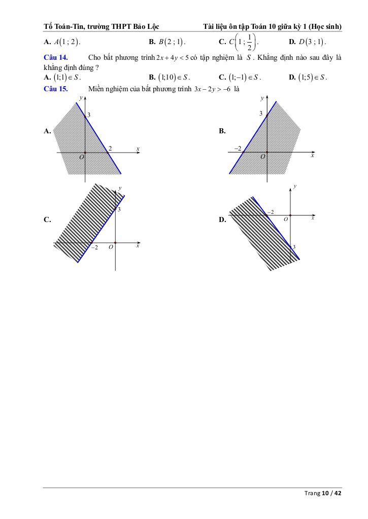 ôn tập toán 10 giữa kỳ 1 năm 2025 – 2026 trường thpt bảo lộc – lâm đồng 9