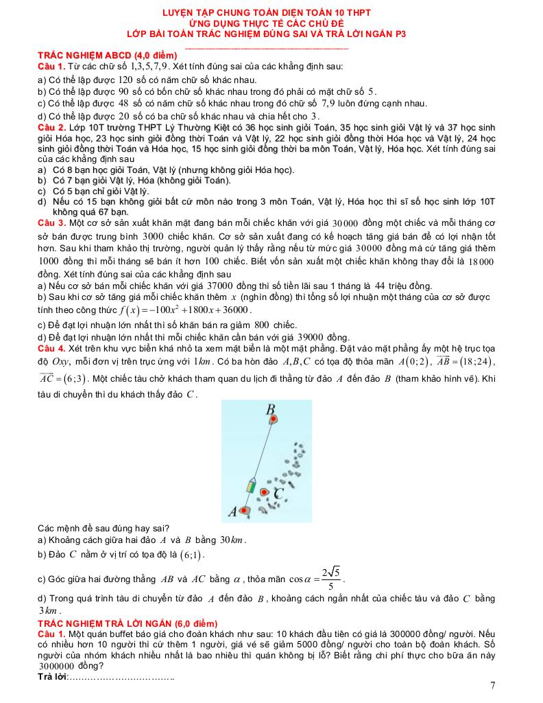 ôn tập toàn diện ứng dụng thực tế môn toán 10 thpt 6