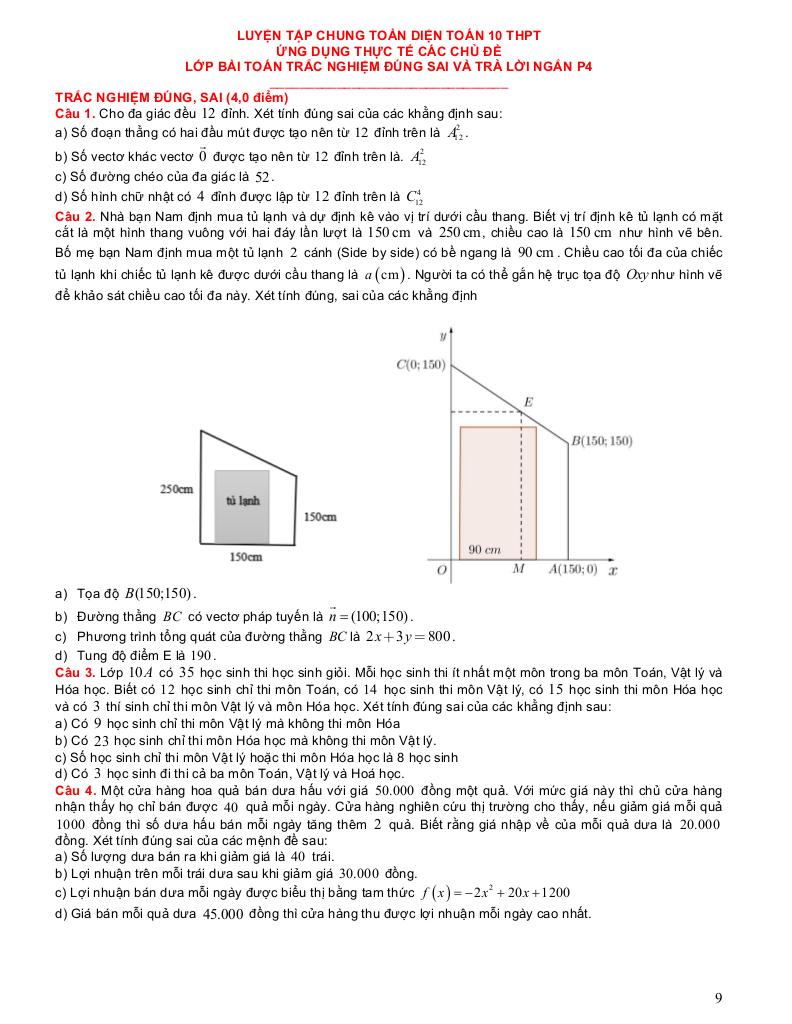 ôn tập toàn diện ứng dụng thực tế môn toán 10 thpt 8