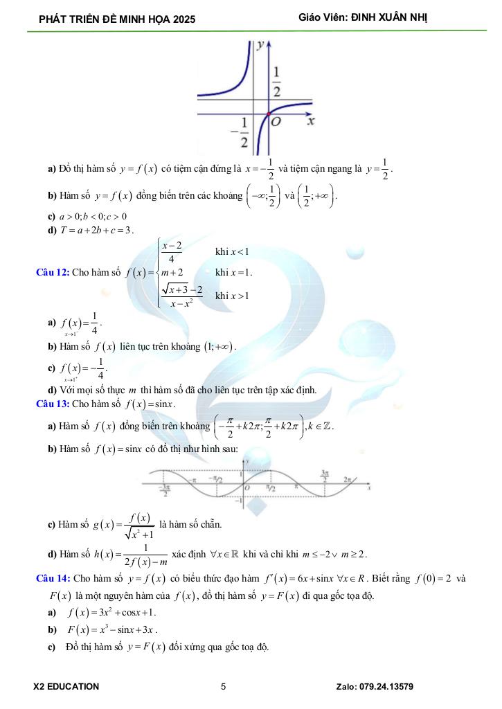 phát triển trắc nghiệm đúng sai trong đề minh họa tn thpt 2025 môn toán 4