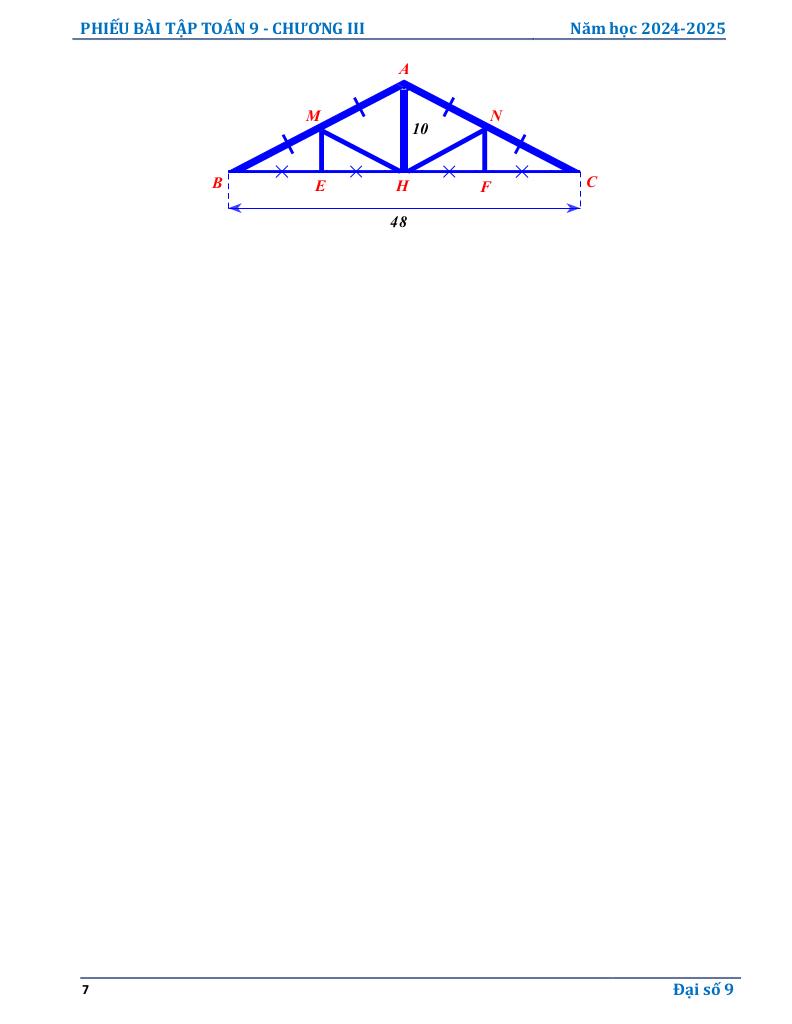 phiếu bài tập toán 9 chương căn thức 6