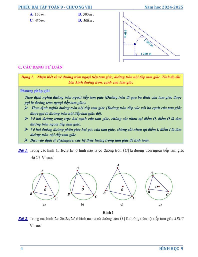 phiếu bài tập toán 9 chương đường tròn 13