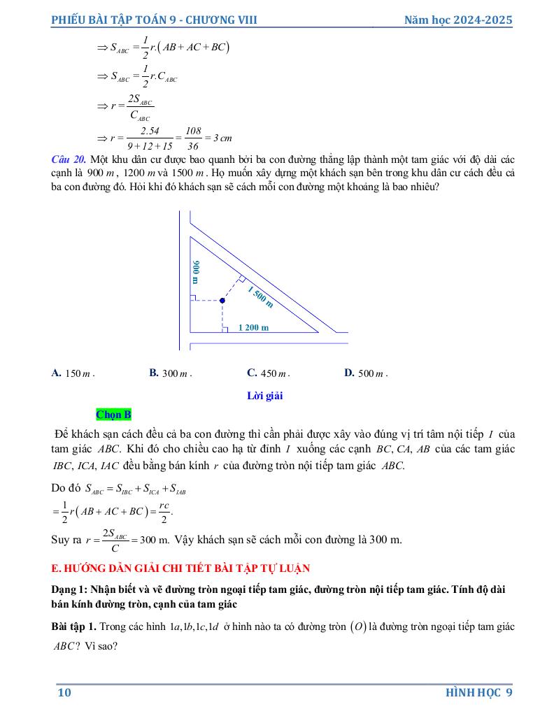 phiếu bài tập toán 9 chương đường tròn 19