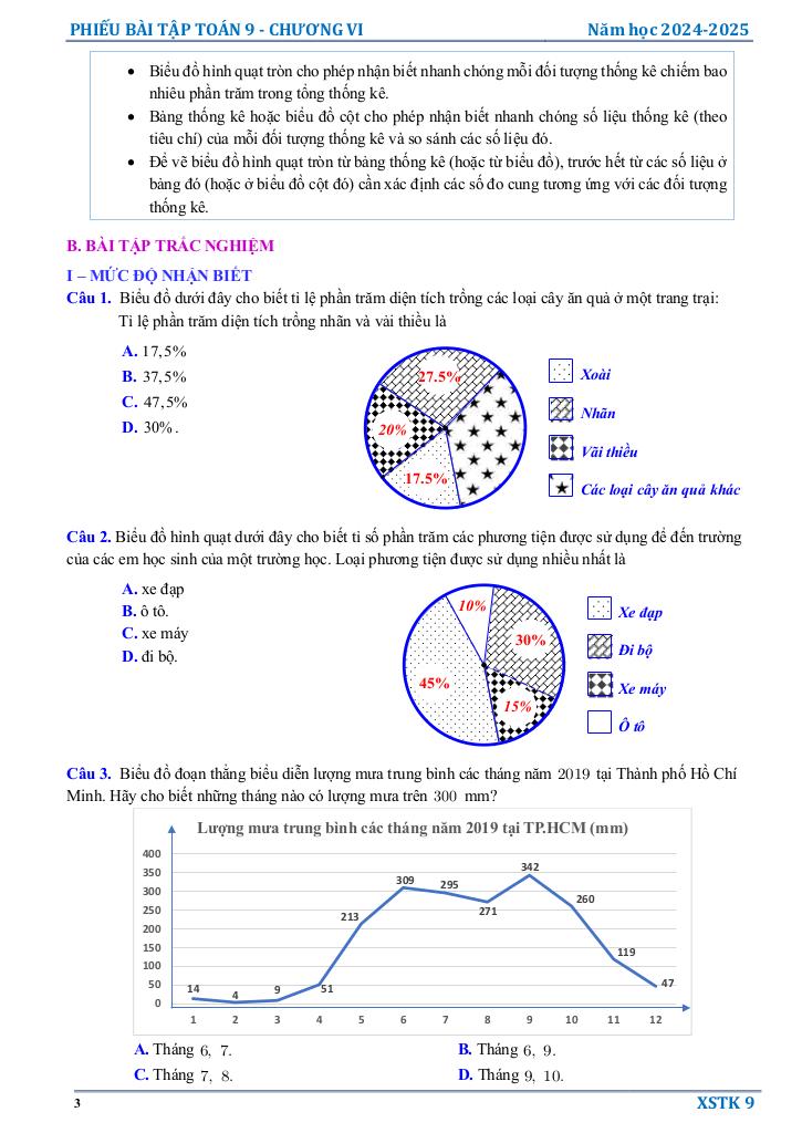 phiếu bài tập toán 9 chương một số yếu tố thống kê và xác suất 2
