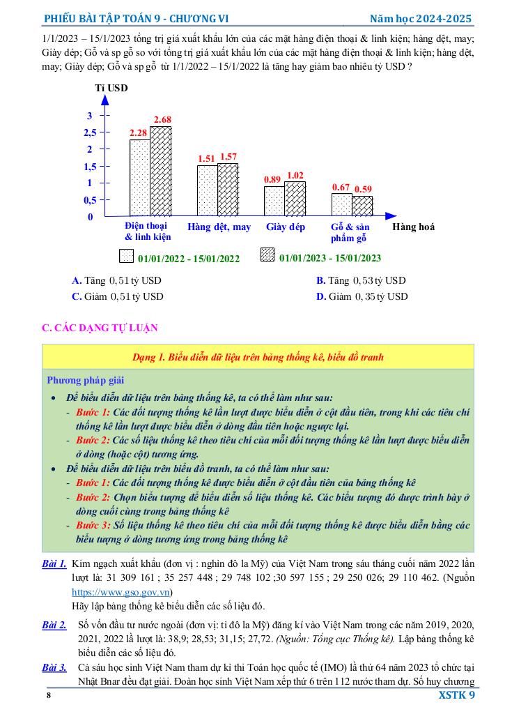 phiếu bài tập toán 9 chương một số yếu tố thống kê và xác suất 7