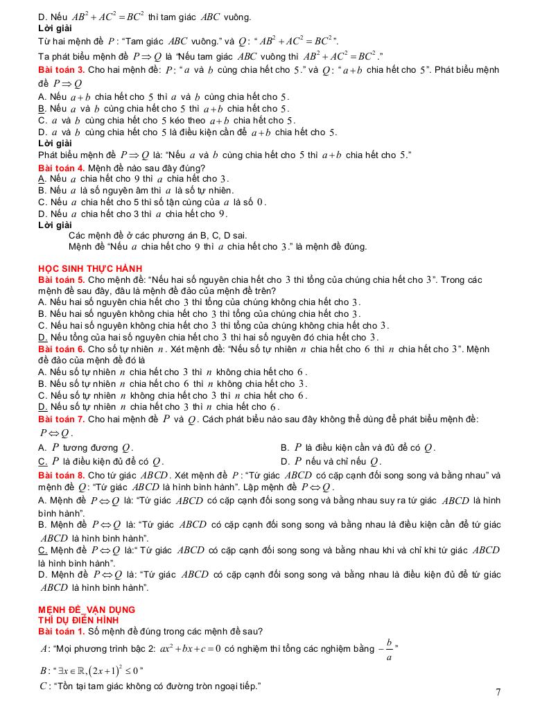 phương pháp giải toán và bài tập chuyên đề mệnh đề và tập hợp toán 10 6