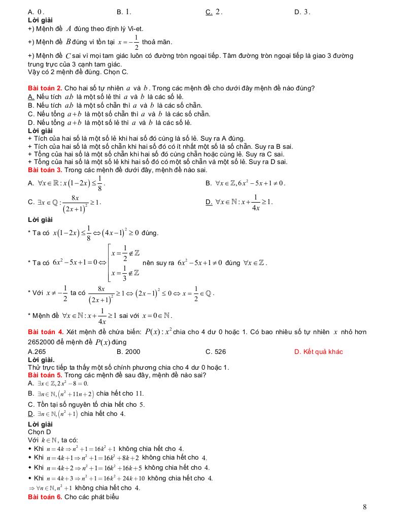 phương pháp giải toán và bài tập chuyên đề mệnh đề và tập hợp toán 10 7
