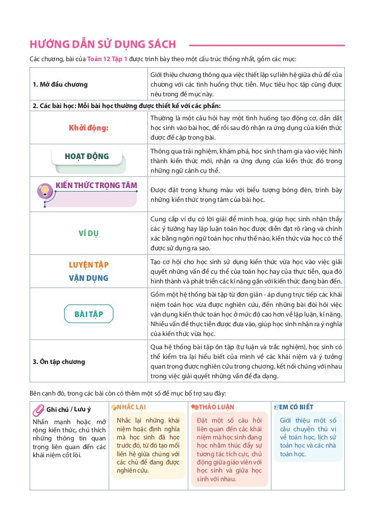 sách giáo khoa toán 12 (tập 1) (cùng khám phá) 4