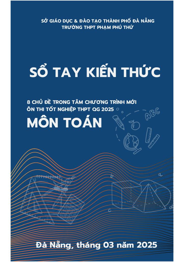 sổ tay kiến thức 8 chủ đề trọng tâm ôn thi tn thpt môn toán 0