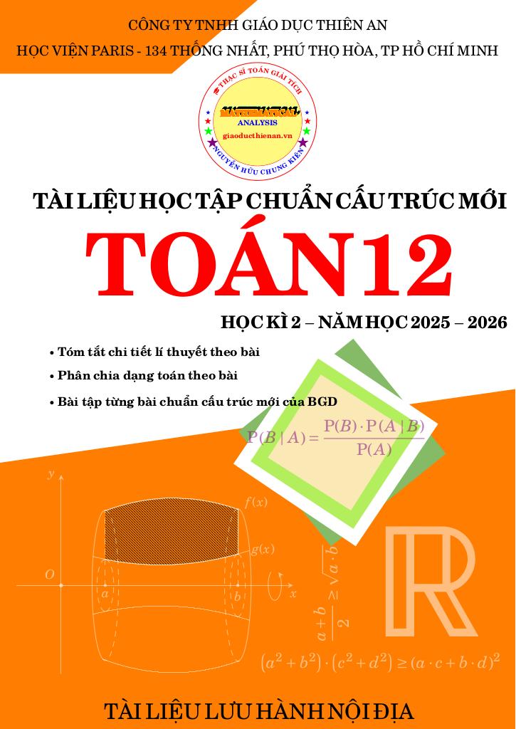tài liệu học tập môn toán 12 học kì 2 năm 2025 – 2026 chuẩn cấu trúc mới 0