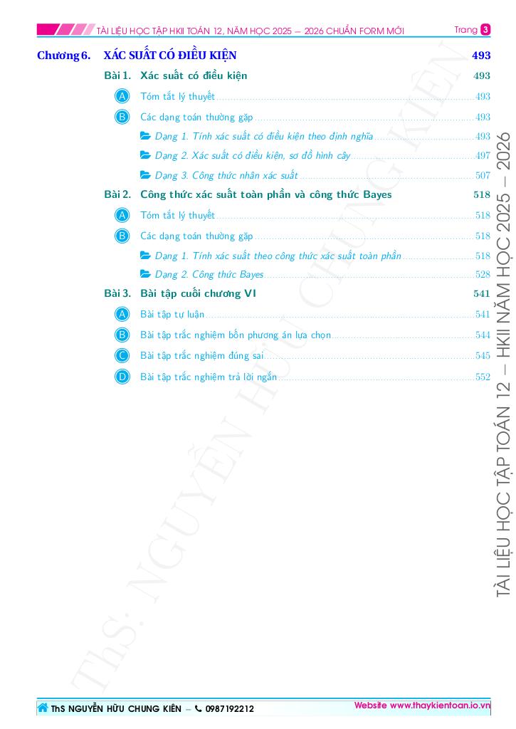 tài liệu học tập môn toán 12 học kì 2 năm 2025 – 2026 chuẩn cấu trúc mới 4