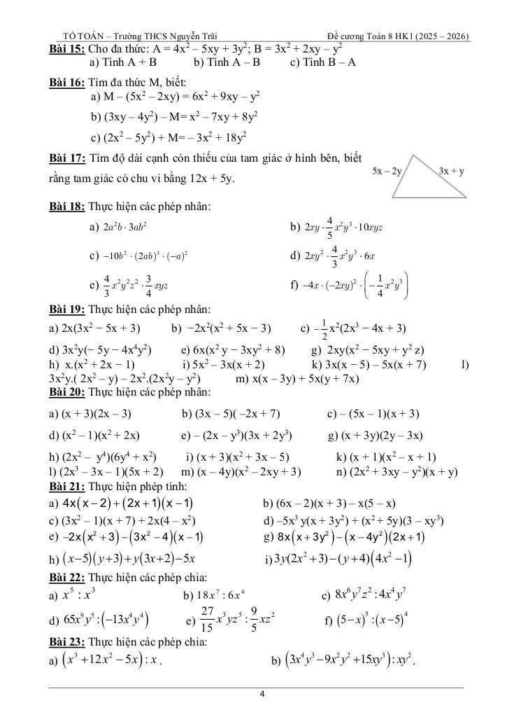 tài liệu học tập môn toán 8 học kì 1 năm học 2025 – 2026 4