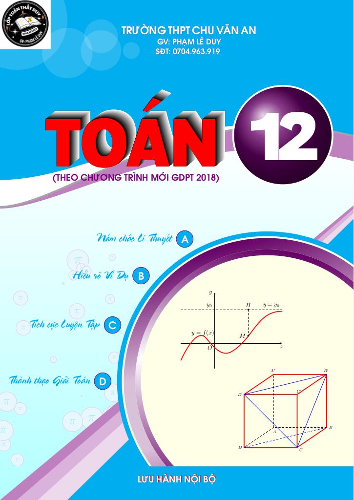 tài liệu học tập môn toán lớp 12 theo chương trình giáo dục phổ thông 2018 0