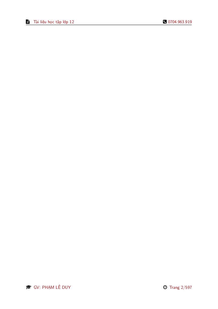 tài liệu học tập môn toán lớp 12 theo chương trình giáo dục phổ thông 2018 1