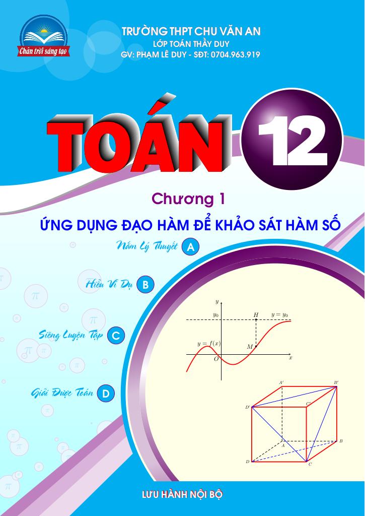 tài liệu học tập ứng dụng đạo hàm để khảo sát và vẽ đồ thị của hàm số toán 12 0