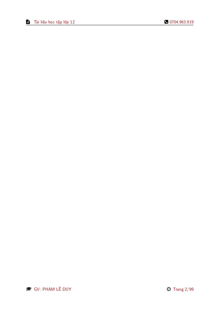 tài liệu học tập ứng dụng đạo hàm để khảo sát và vẽ đồ thị của hàm số toán 12 1