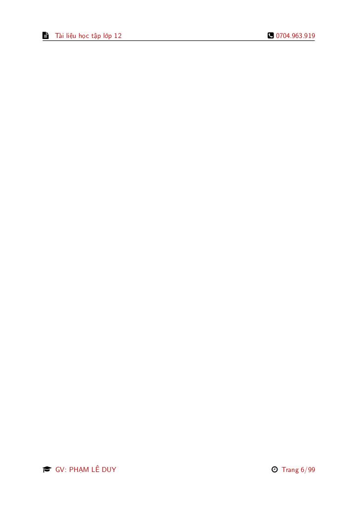 tài liệu học tập ứng dụng đạo hàm để khảo sát và vẽ đồ thị của hàm số toán 12 5