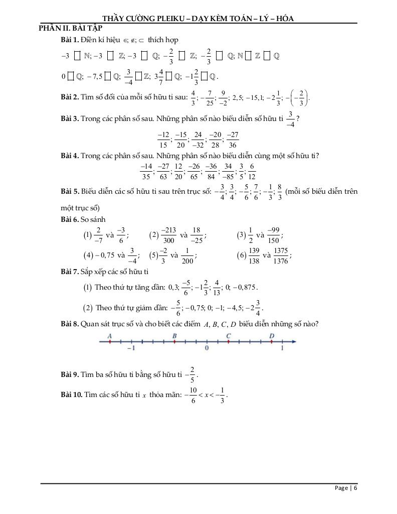 tài liệu học thêm môn toán 7 sách kết nối tri thức với cuộc sống học kì 1 5