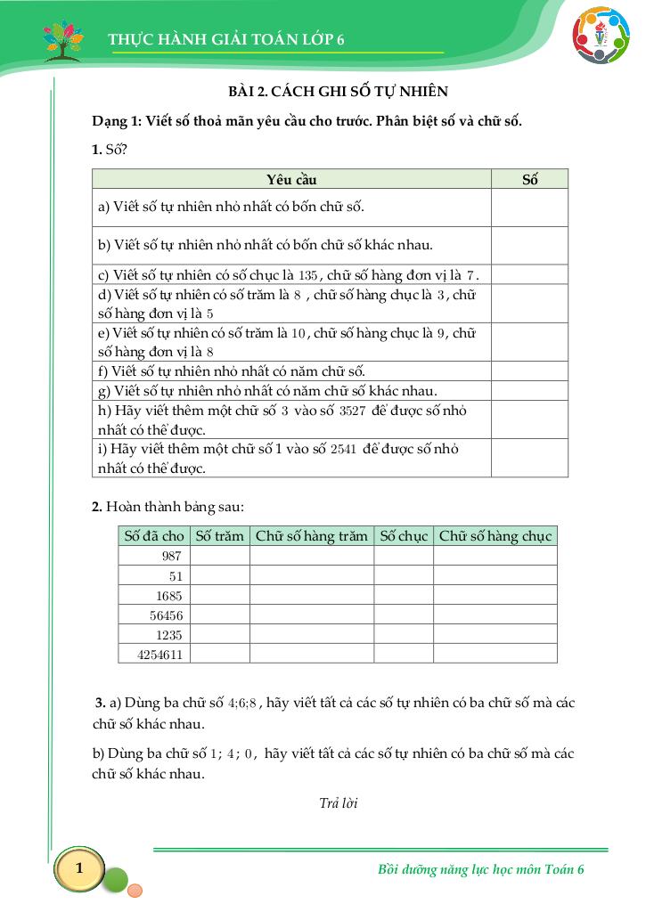 thực hành giải toán môn toán 6 kết nối tri thức với cuộc sống tập 1 9