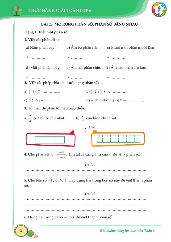 thực hành giải toán môn toán 6 kết nối tri thức với cuộc sống tập 2 0