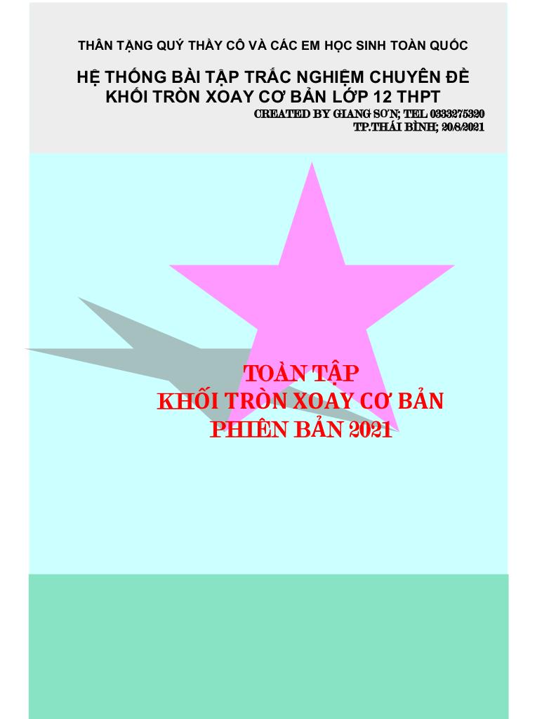 toàn tập khối tròn xoay cơ bản 0
