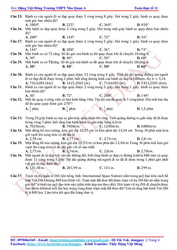 toán thực tế hàm số lượng giác và phương trình lượng giác – đặng việt đông 3