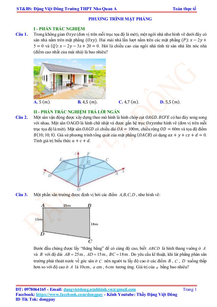 toán thực tế phương pháp tọa độ trong không gian – đặng việt đông 1