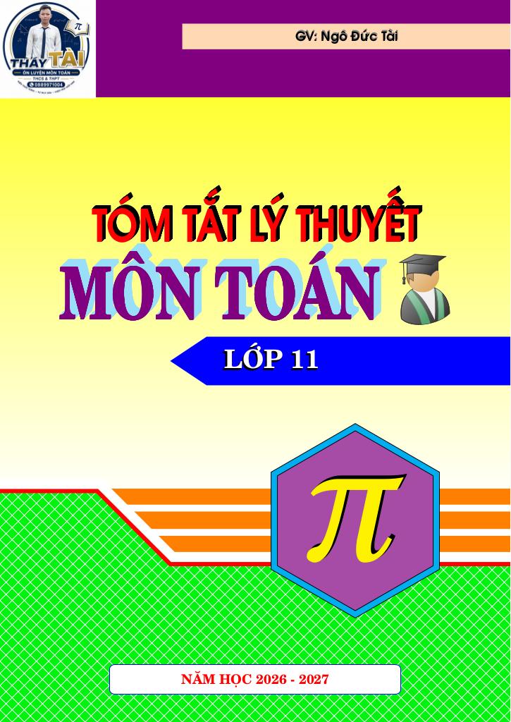 tóm tắt lý thuyết môn toán lớp 11 – ngô đức tài - hình 1