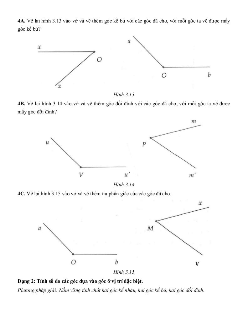 tóm tắt lý thuyết và các dạng bài tập góc và đường thẳng song song toán 7 4