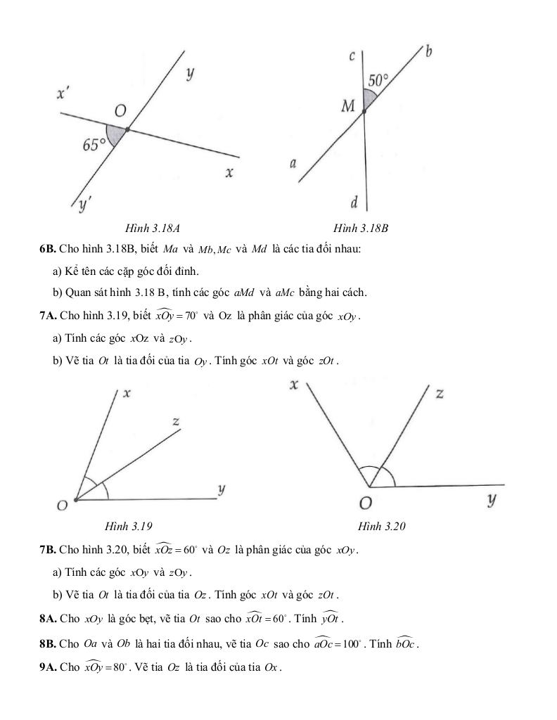 tóm tắt lý thuyết và các dạng bài tập góc và đường thẳng song song toán 7 6