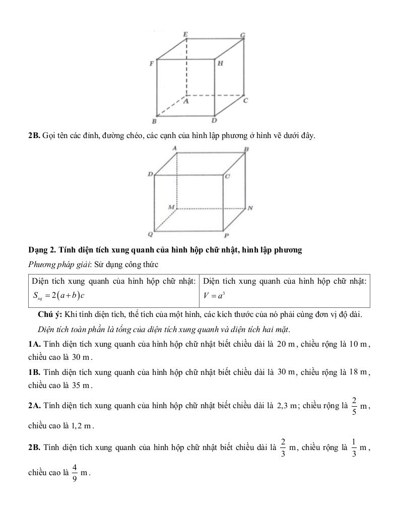tóm tắt lý thuyết và các dạng bài tập một số hình khối trong thực tiễn toán 7 1