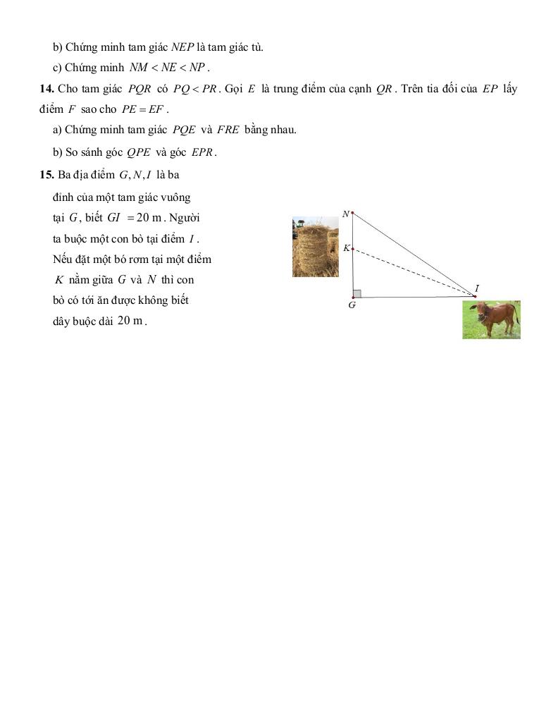 tóm tắt lý thuyết và các dạng bài tập quan hệ giữa các yếu tố trong một tam giác 3