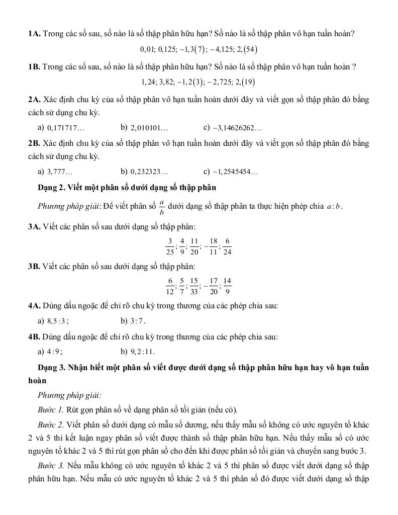 tóm tắt lý thuyết và các dạng bài tập số thực toán 7 1